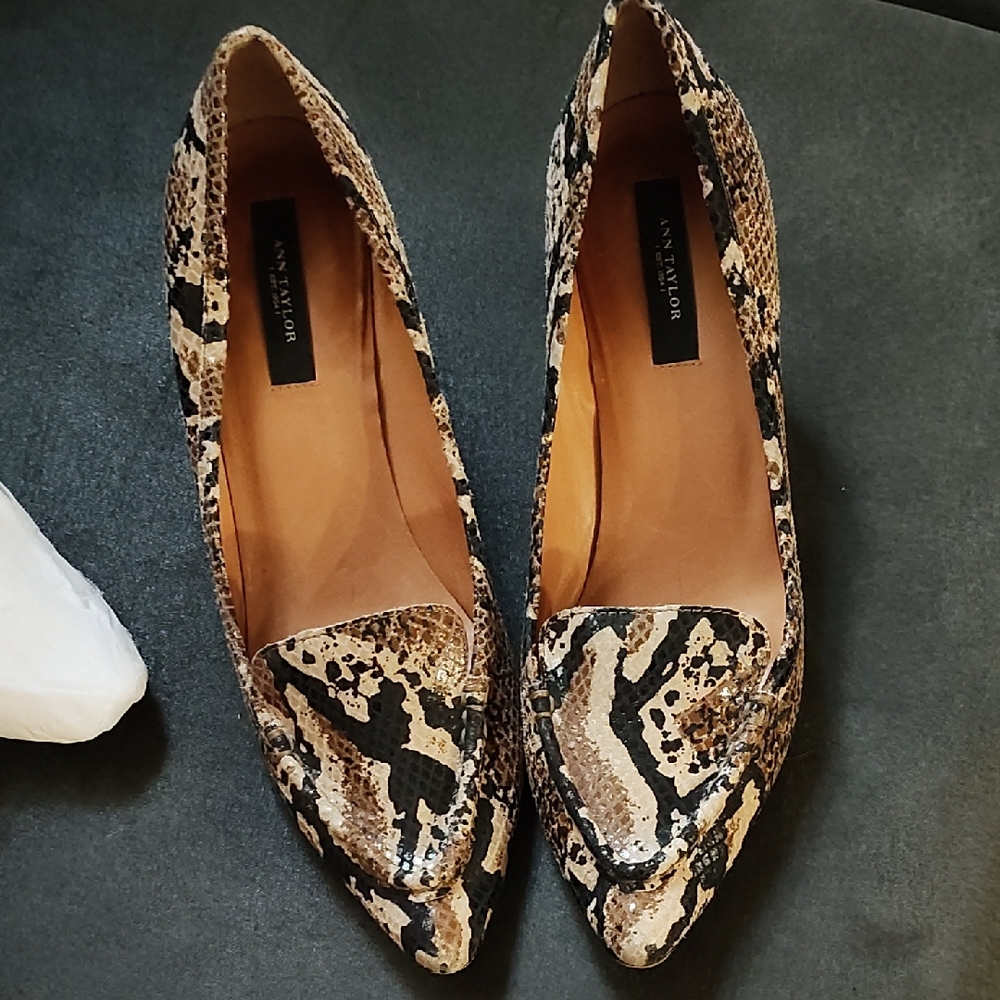Ann Taylor Snakeskin Patterned Heels